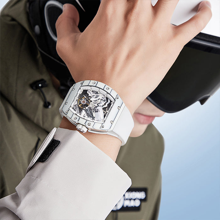Bonest Gatti BG9002-R1 White Carbon Fiber Series Automatic Watch