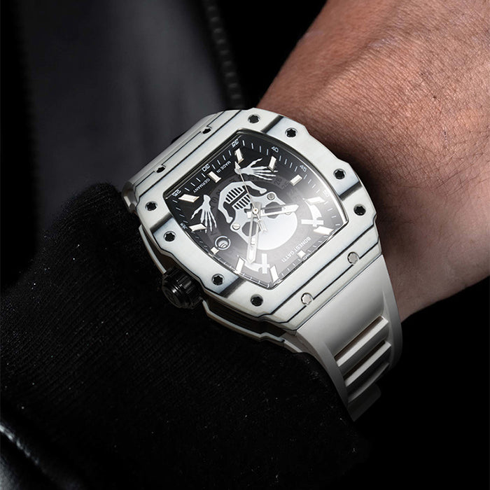 Bonest Gatti BG9909-A1 White Carbon Fiber Series Automatic Watch