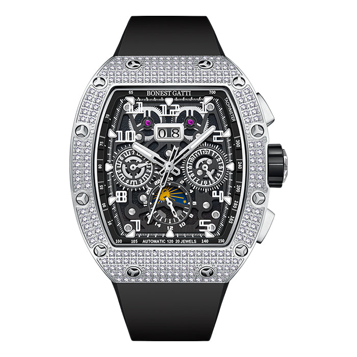 Bonest Gatti BG5004-R1 Black Chronograph Series Automatic Watch