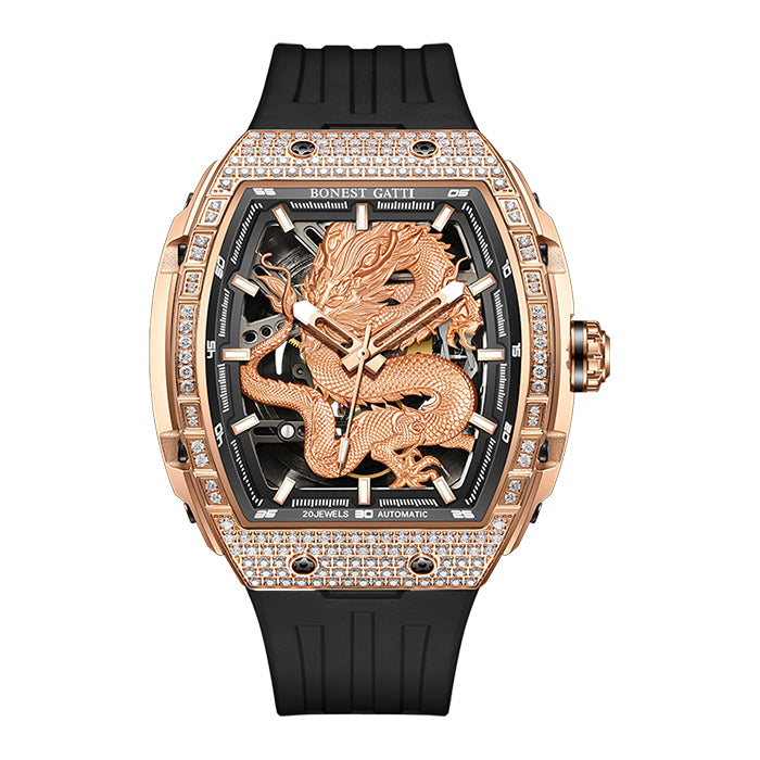 Bonest Gatti BG5605-A2 Rose Gold Dragon Series Automatic Watch
