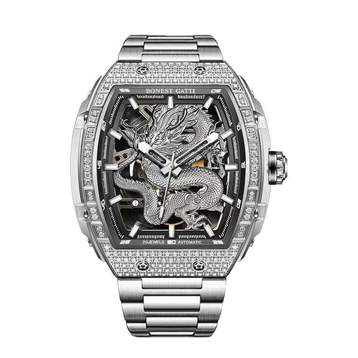 Bonest Gatti BG5605-S1 Silver Dragon Series Automatic Watch