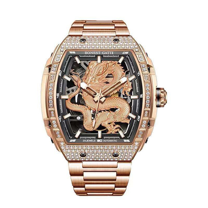 Bonest Gatti BG5605-S2 Rose Gold Dragon Series Automatic Watch