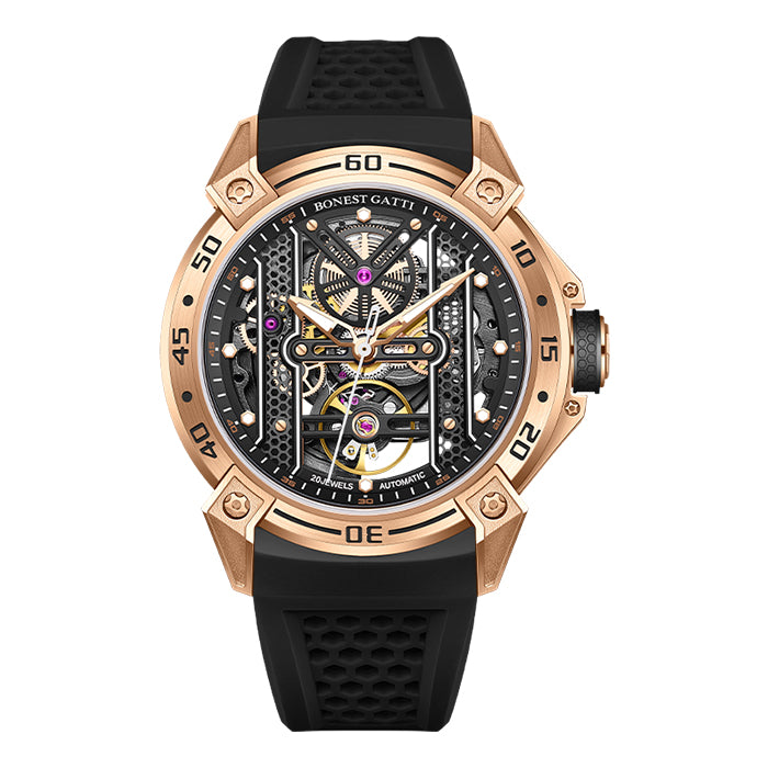 Bonest Gatti BG5805-A1 Rose Gold Sword Series Automatic Watch