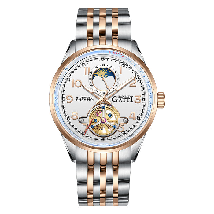 Bonest Gatti BG5808-S4 White Classic Series Automatic Watch