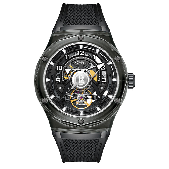 Bonest Gatti BG6003-R1 Black Crystal Series Automatic Watch