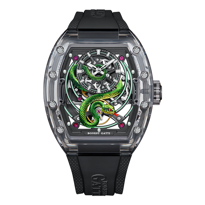 Bonest Gatti BG6004-R2 Black Crystal Series Automatic Watch