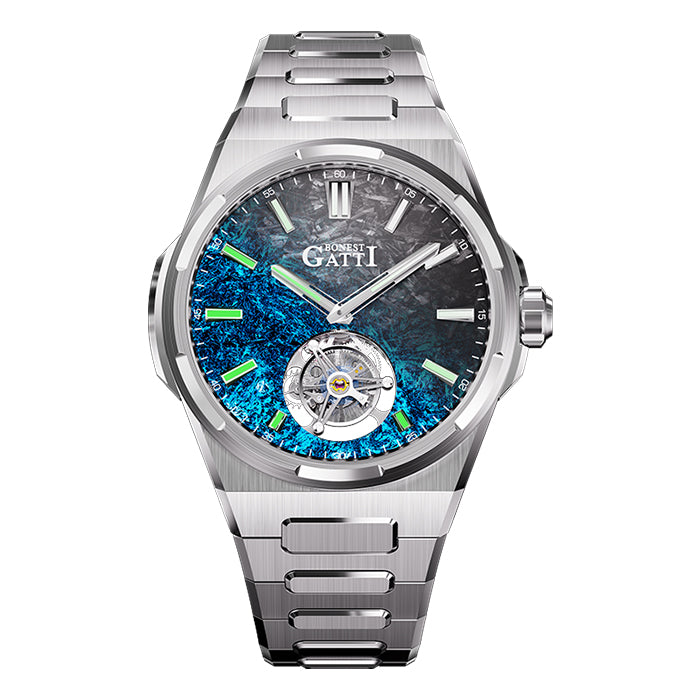 Bonest Gatti BG7006-S1 Blue Tourbillon Series Automatic Watch