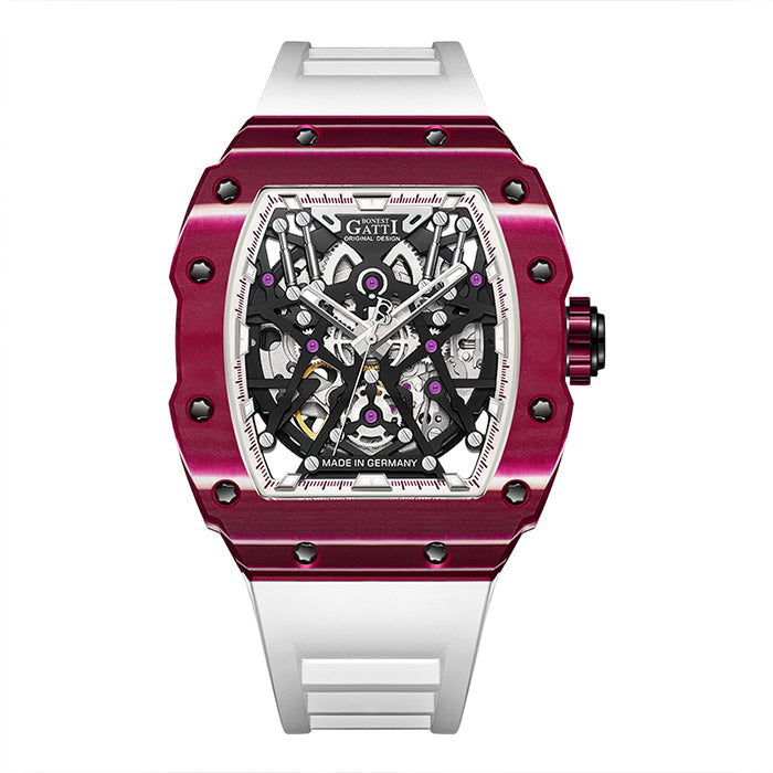 Bonest Gatti BG9906-A1 Red Carbon Fiber Series Automatic Watch