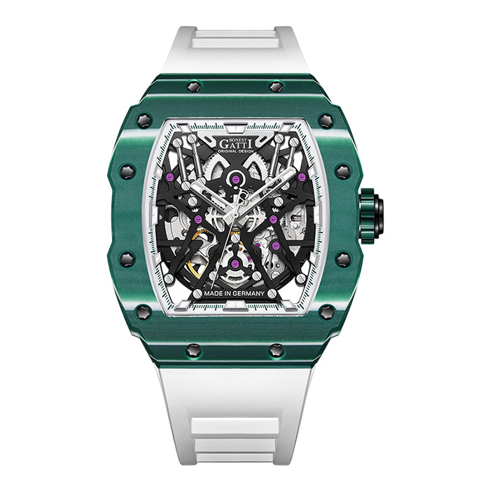 Bonest Gatti BG9906-A2 Green Carbon Fiber Series Automatic Watch