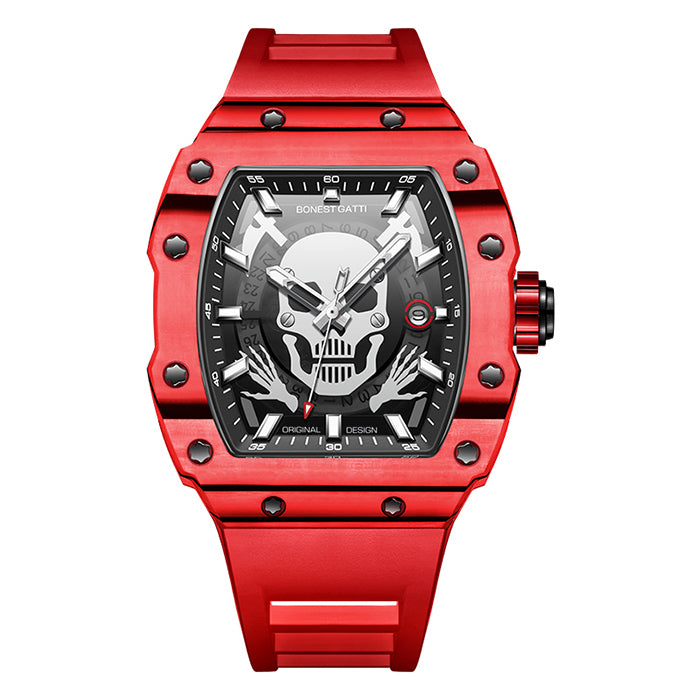 Bonest Gatti BG9908-A3 Red Carbon Fiber Series Automatic Watch