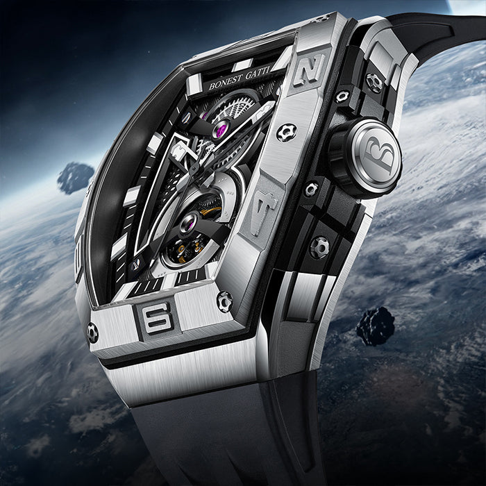 Bonest Gatti BG5701-A2 Silver Cosmos Series Automatic Watch