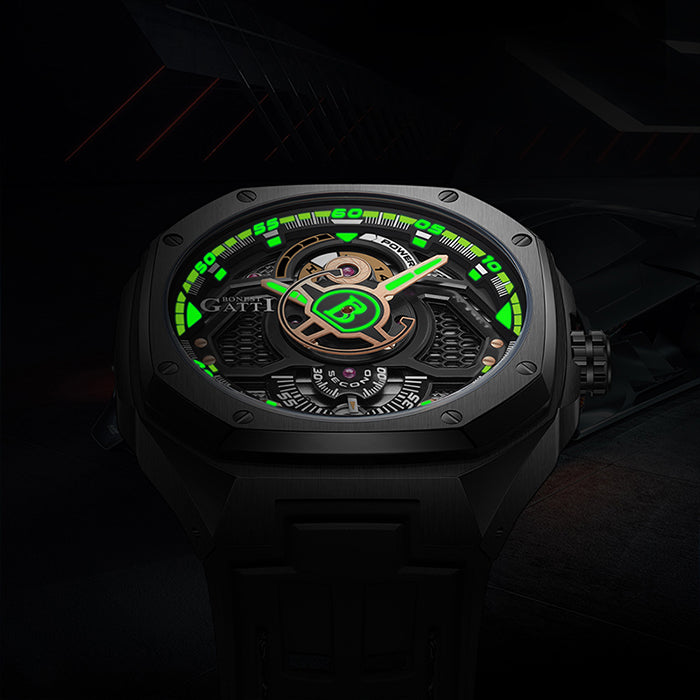 Bonest Gatti BG5801-A2 Black Cosmos Series Automatic Watch