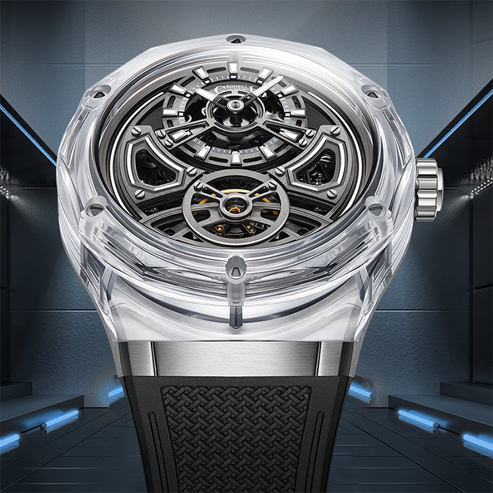 Bonest Gatti BG5807-A3 Silver Crystal Series Automatic Watch