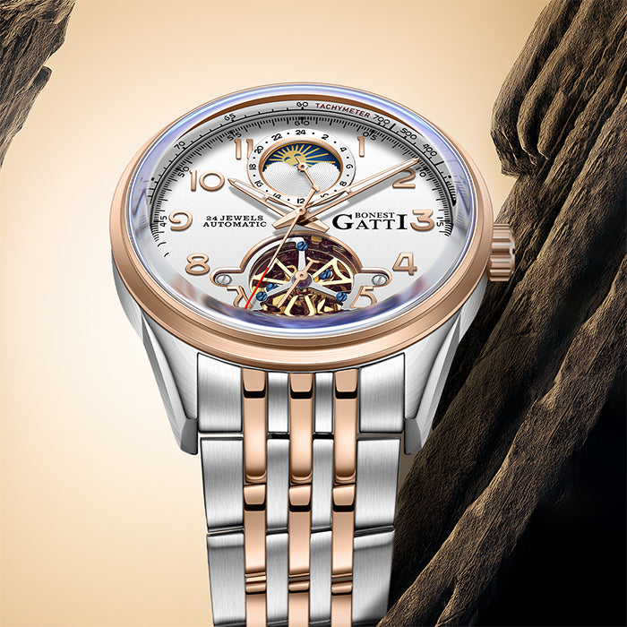 Bonest Gatti BG5808-S4 White Classic Series Automatic Watch