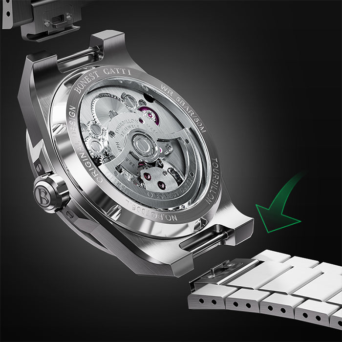 Bonest Gatti BG7006-S3 Brown Tourbillon Series Automatic Watch