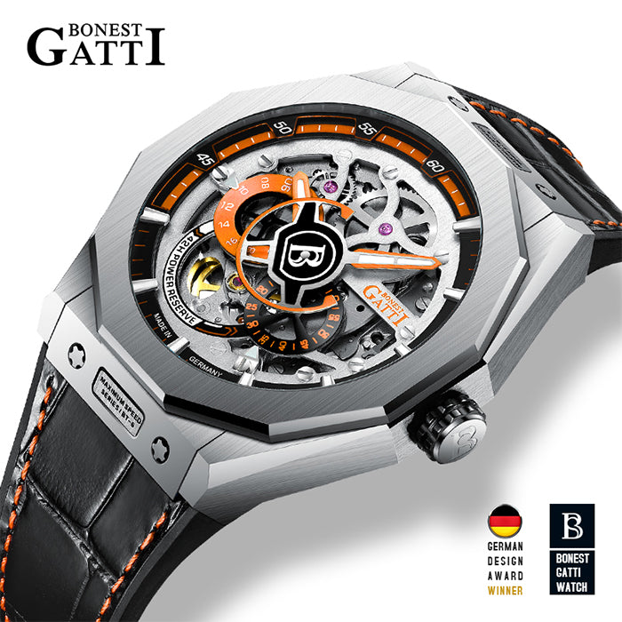 Bonest Gatti BG7601-B2 Orange Super Speed Series Automatic Watch