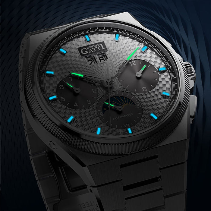 Bonest Gatti BG8006-S2 Silver Chronograph Series Automatic Watch