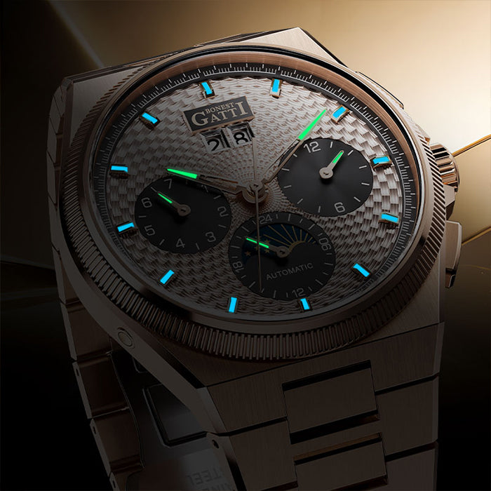 Bonest Gatti BG8006-S3 Rose Gold Chronograph Series Automatic Watch