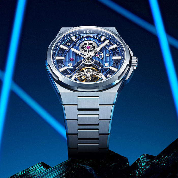 Bonest Gatti BG8007-S2 Blue Exoskeleton Series Automatic Watch