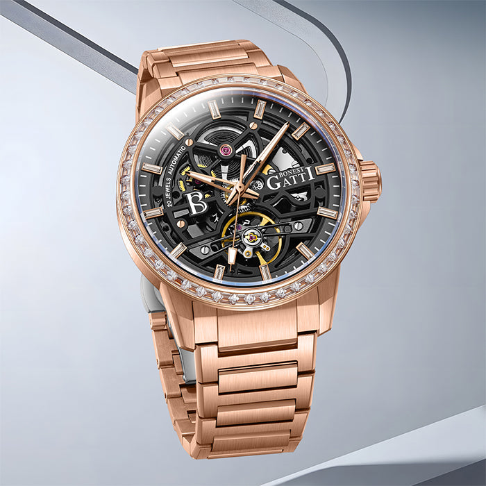 Bonest Gatti BG8803-S3 Rose Gold Classic Series Automatic Watch