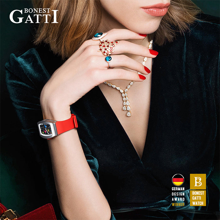 Bonest Gatti BG8901-L2 Red Glow Series Automatic Women Watch