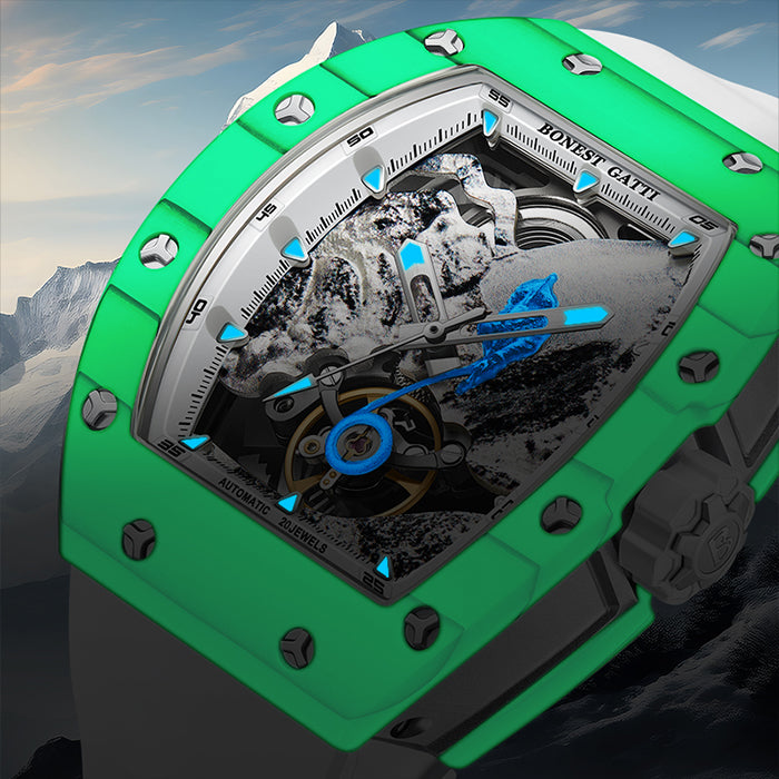 Bonest Gatti BG9002-R1 White Carbon Fiber Series Automatic Watch