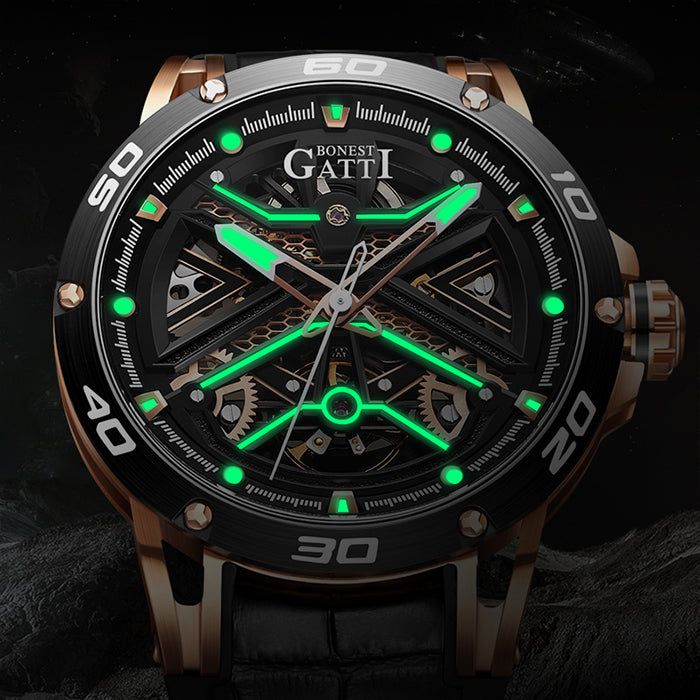 Bonest Gatti BG4601-B2 Rose Gold Cosmos Series Automatic Watch
