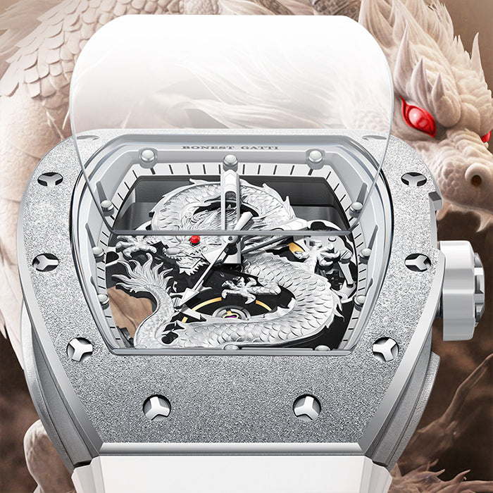 Bonest Gatti BG5003-R1 Silver Dragon Series Automatic Watch