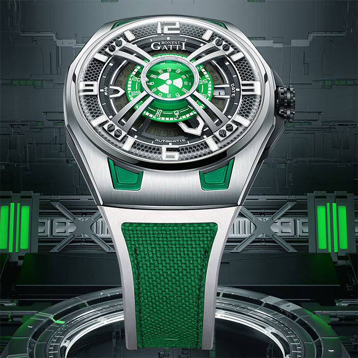 Bonest Gatti BG5803-A3 Green Cosmos Series Automatic Watch