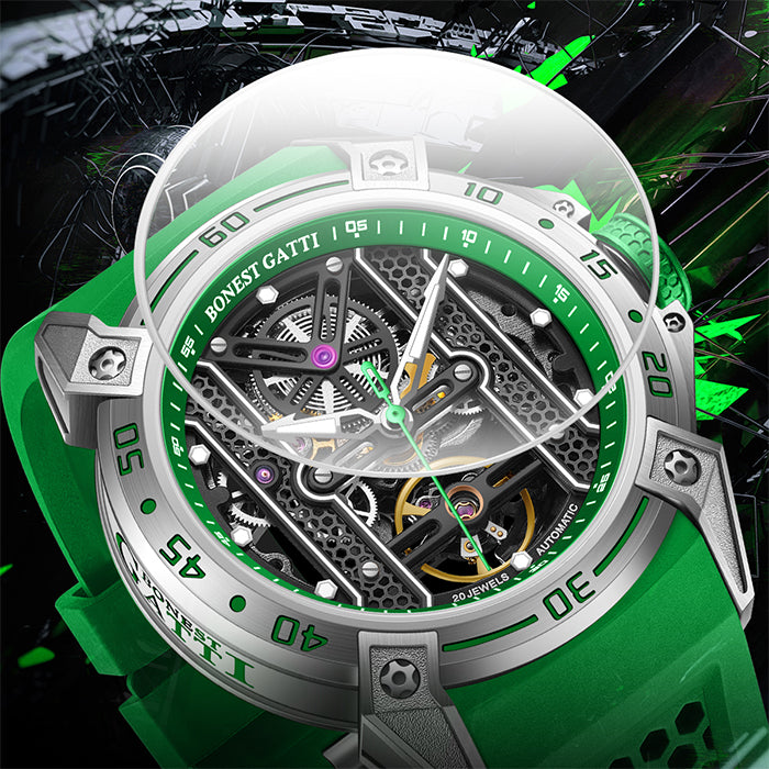 Bonest Gatti BG5805-A3 Green Sword Series Automatic Watch