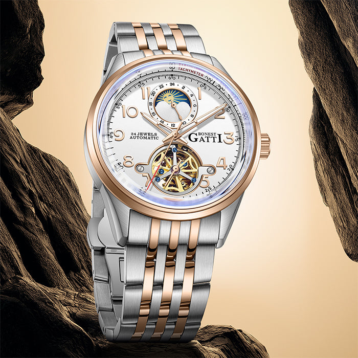 Bonest Gatti BG5808-S4 White Classic Series Automatic Watch