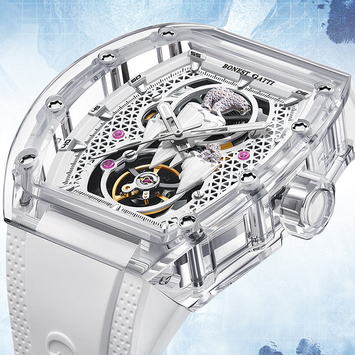 Bonest Gatti BG6002-R1 White Crystal Series Automatic Watch