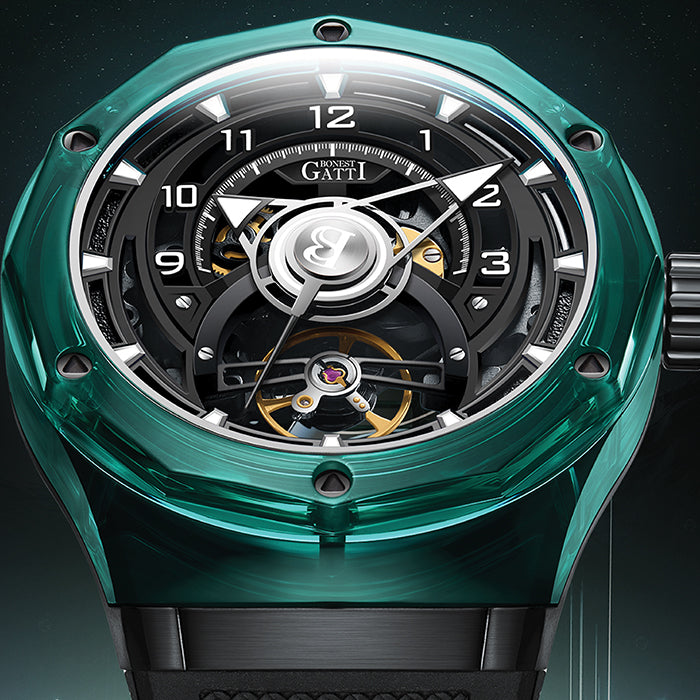 Bonest Gatti BG6003-R3 Green Crystal Series Automatic Watch