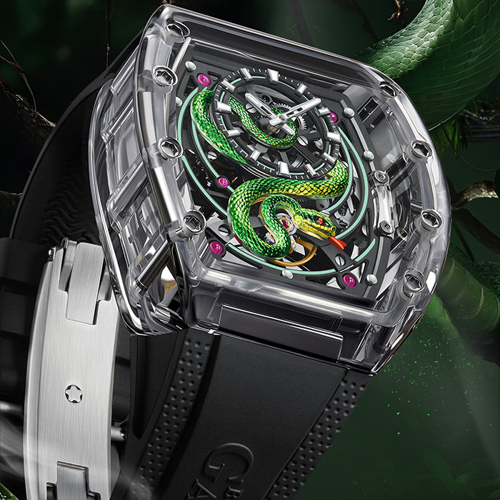 Bonest Gatti BG6004-R2 Black Crystal Series Automatic Watch