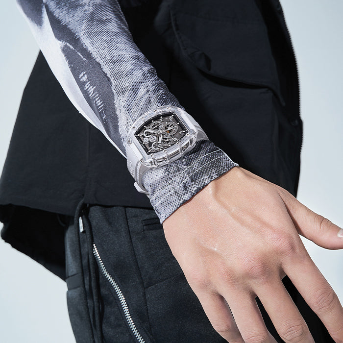 Bonest Gatti BG6006-R1 White Chronograph Series Automatic Watch