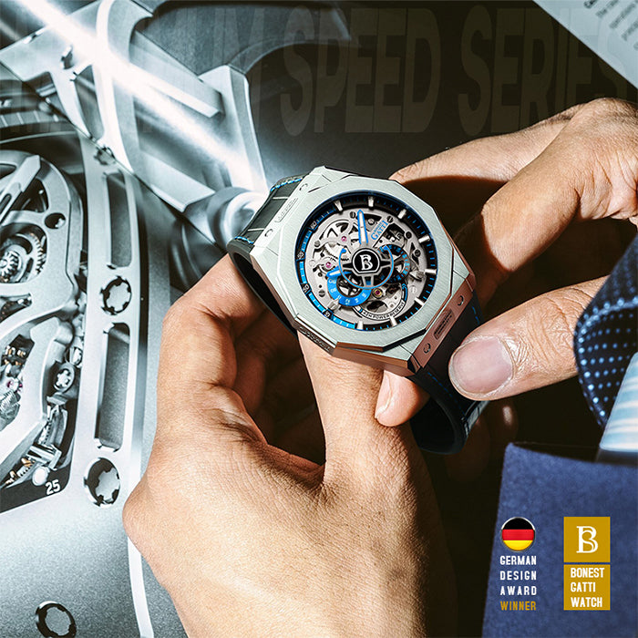 Bonest Gatti BG7601-B1 Blue Super Speed Series Automatic Watch