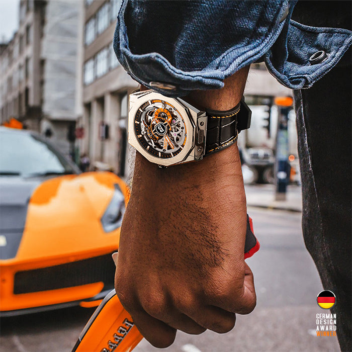 Bonest Gatti BG7601-B2 Orange Super Speed Series Automatic Watch