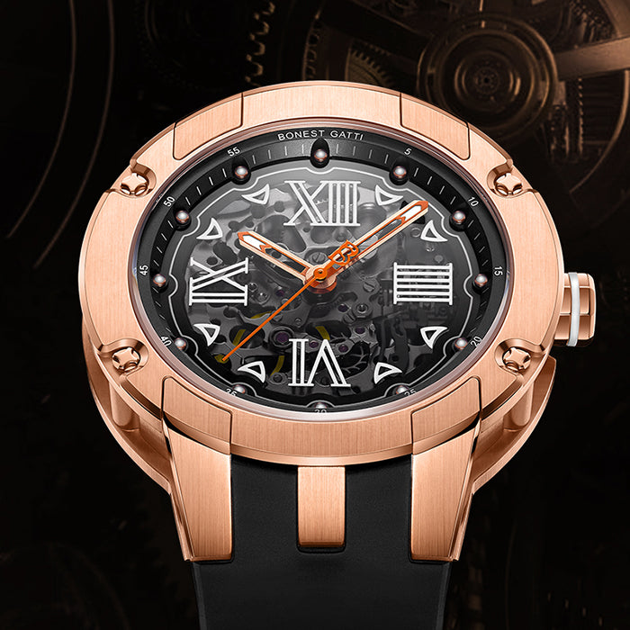 Bonest Gatti BG7701-A5 Rose Gold Cosmos Series Automatic Watch