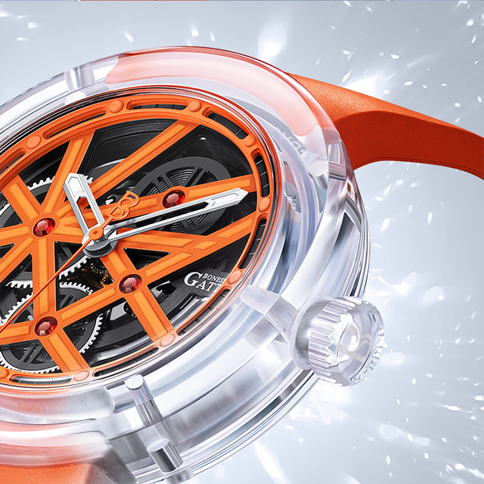 Bonest Gatti BG7702-A4 Orange Exoskeleton Series Automatic Watch