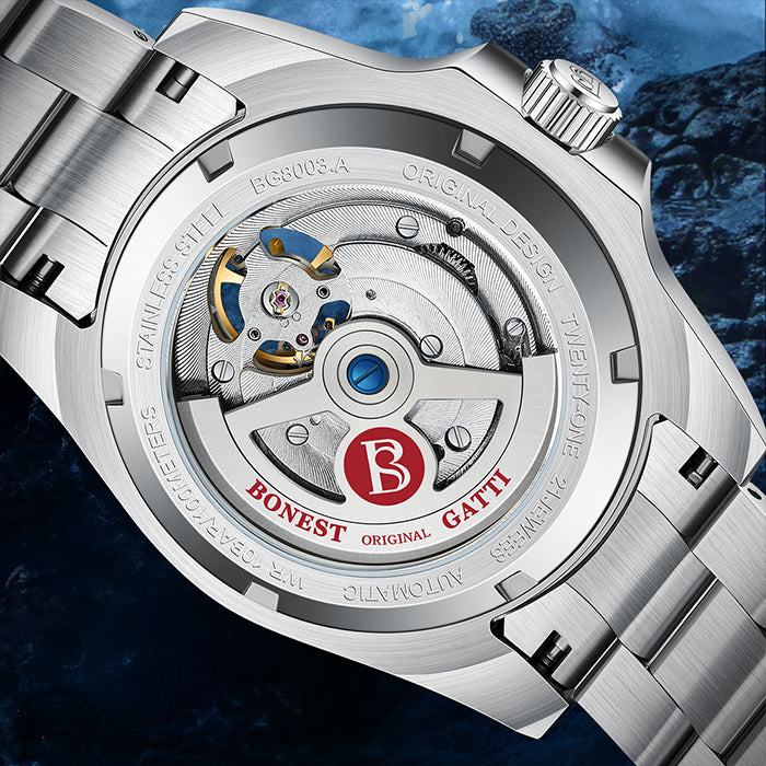Bonest Gatti BG8003-S2 Silver Classic Series Automatic Watch