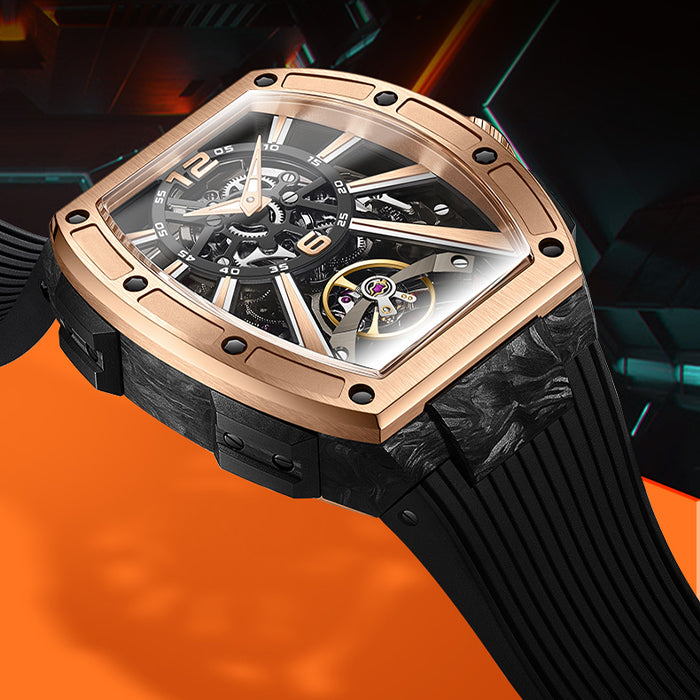 Bonest Gatti BG9005-R2 Rose Gold Carbon Fiber Series Automatic Watch