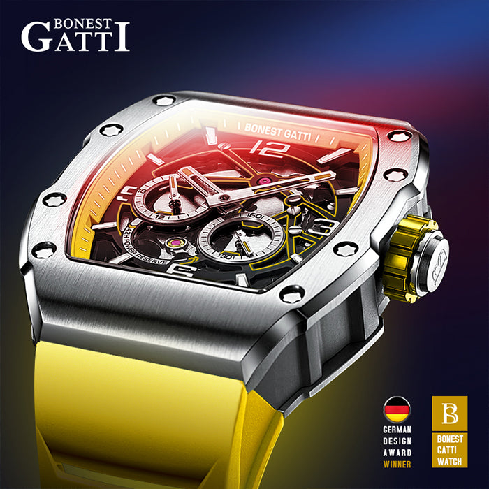 Bonest Gatti BG9903-A3 Yellow Extreme Series Automatic Watch