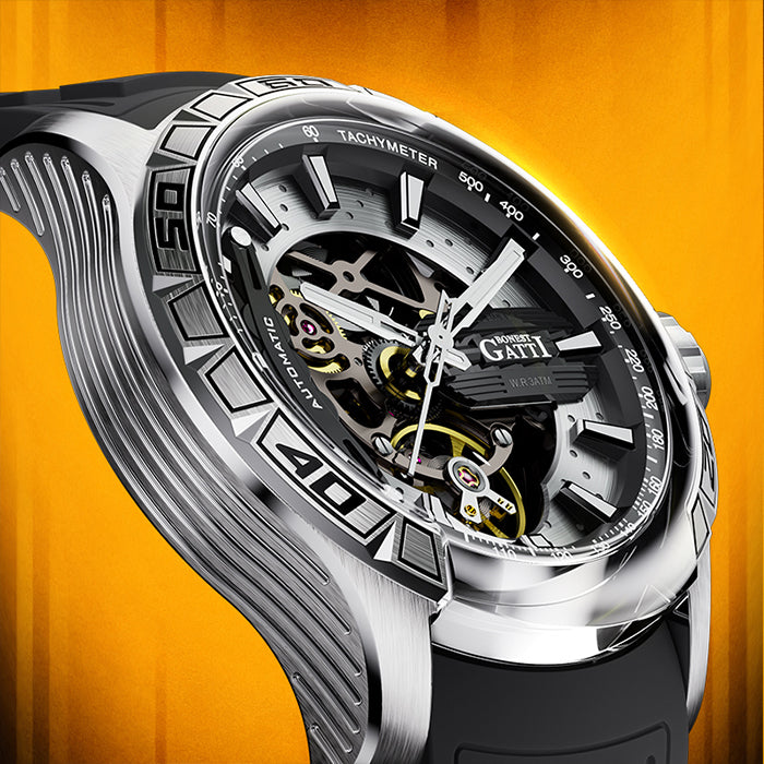 Bonest Gatti BG4005-R2 Black Cosmos Series Automatic Watch