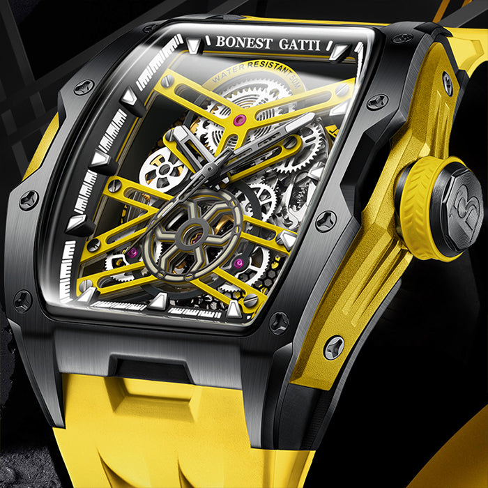 Bonest Gatti BG5502-A3 Yellow Risker Series Automatic Watch