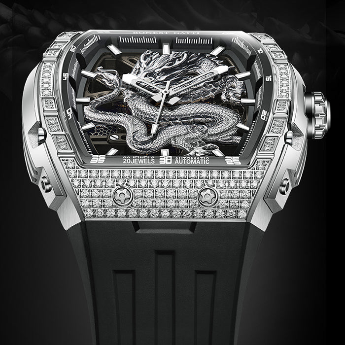 Bonest Gatti BG5605-A1 Silver Dragon Series Automatic Watch