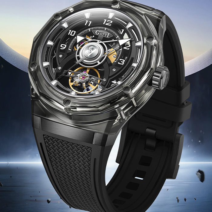 Bonest Gatti BG6003-R1 Black Crystal Series Automatic Watch