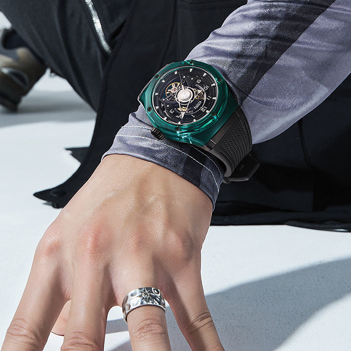 Bonest Gatti BG6003-R3 Green Crystal Series Automatic Watch