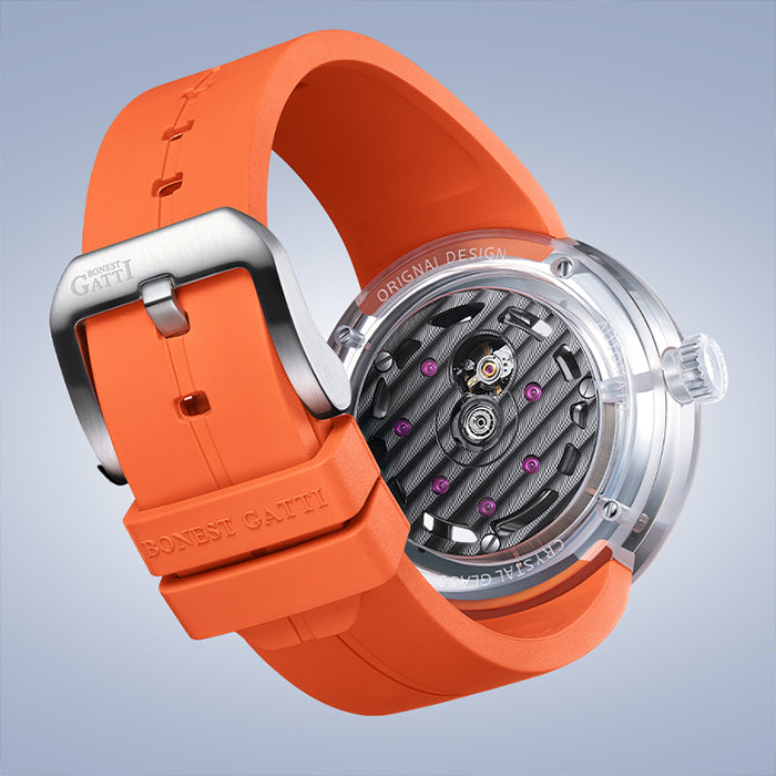 Bonest Gatti BG7702-A4 Orange Exoskeleton Series Automatic Watch
