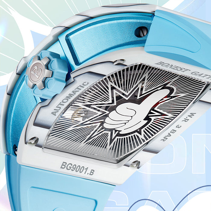 Bonest Gatti BG9001-R2 Blue Carbon Fiber Series Automatic Watch