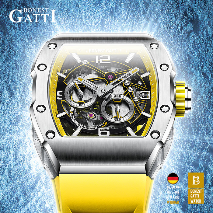 Bonest Gatti BG9903-A3 Yellow Extreme Series Automatic Watch